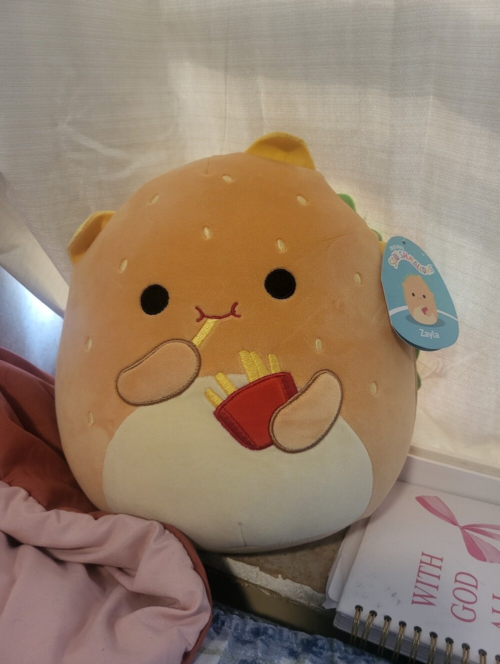Nwt  Squishmallows Tan Burger